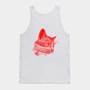 Cat Scribble 2 Tank Top